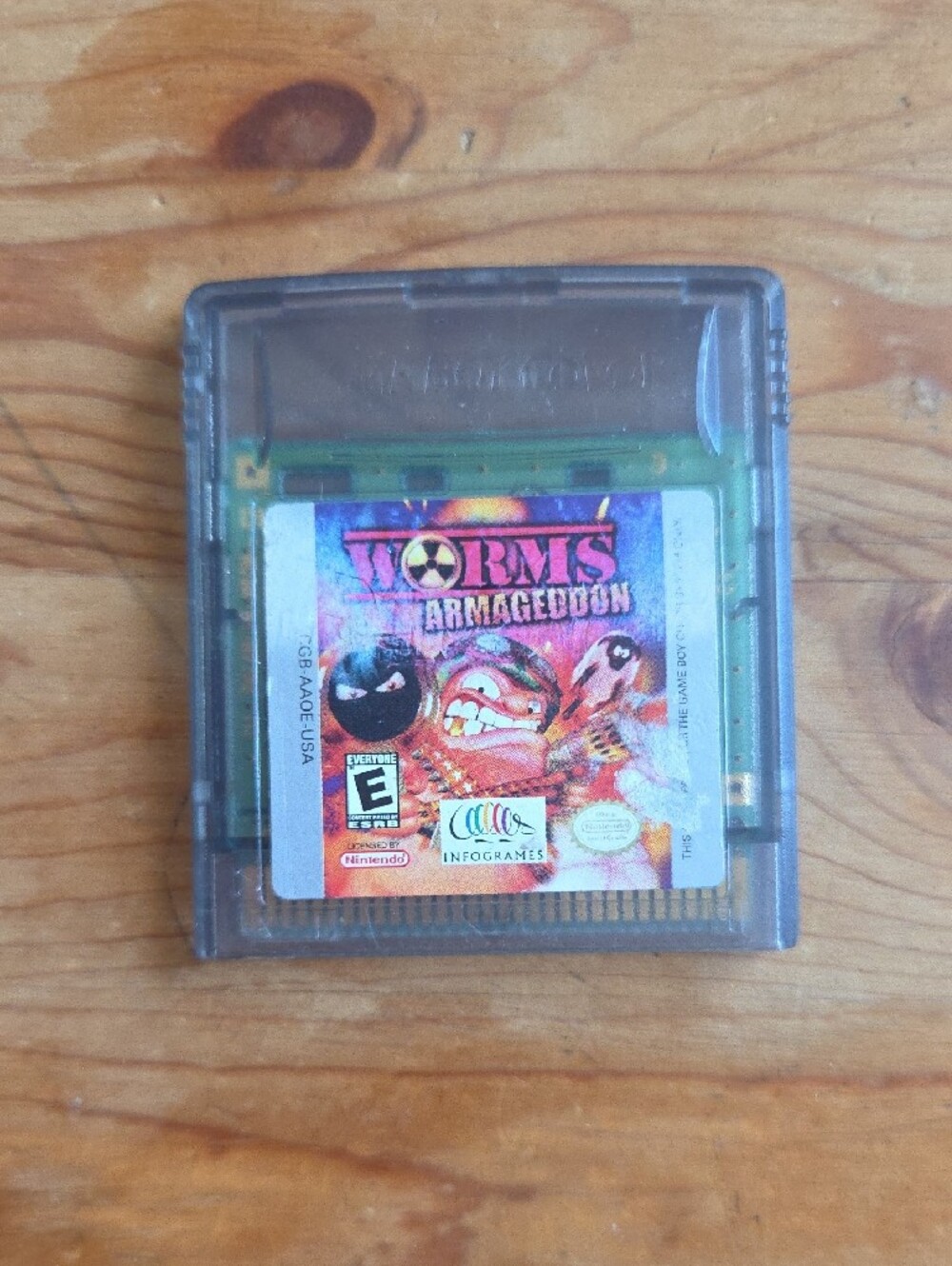 Nintendo Game Boy Color Worms Armageddon Authentic Vintage 2000 GBC Cart Only